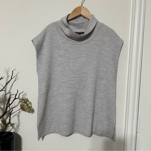 NWT Eileen Fisher Merino Turtleneck Top in Regenerative Wool - Picture 7 of 9